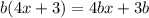 b(4x+3)=4bx+3b