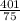 \frac{401}{75}