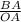 \frac{BA}{OA}