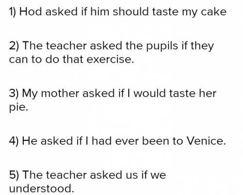 English. Rewrite the questions using Reported Speech. 1. 'Have you ever been on a cruise before?' Li