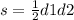 s = \frac{1}{2} d1d2