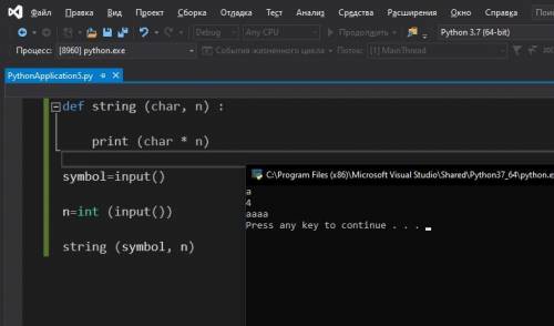 В какой строке программного кода допущена ошибка? 1 def string (char, n) :2 print (char * n) 3 symbo