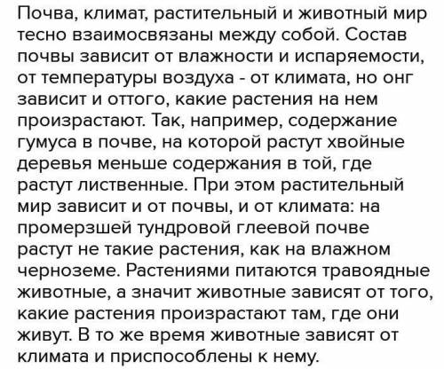 на примере растительности Средней Азии Объясните взаимосвязь между климатом почвой и растительностью