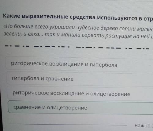 Какие выразительные средства используются в отрывке? «Но больше всего украшали чудесное дерево сотни