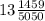 13 \frac{1459}{5050}