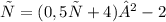 у=(0,5х+4)²-2