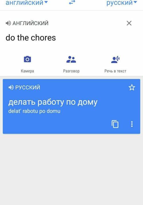 Перевод do the chores​