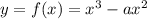 y=f(x)=x^{3}-ax^{2}