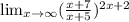 \lim_{x \to \infty} (\frac{x+7}{x+5})^{2x+2} \\