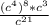 \frac{(c^{4} )^{8} * c^{3}}{c^{21} }