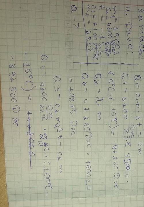 Даю 70б:) Яку кількість теплоти потрібно витратити, щоб з 1500 г снігупри температурі -15 °C отримат