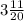 3\frac{11}{20}