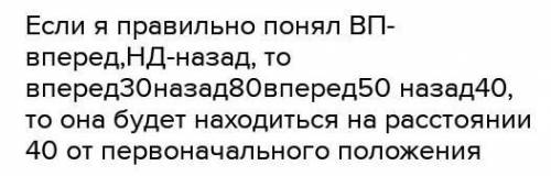 определите на каком расстояние от своего начального положения будет находиться исполнитель черепашка