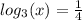 log_{3}(x) = \frac{1}{4}