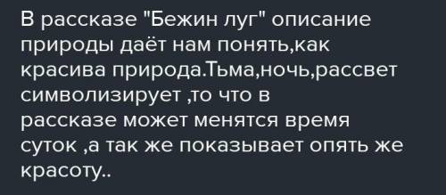 SOS я не могу сделать литературу Какую роль в рассказе Бежин луг играют описания природы, смены дн