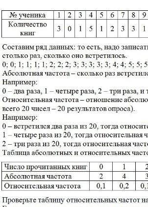 3. Социологи опросили 20 школьников, выясняя, сколько книг каждый из них прочел за месяц. Были получ