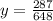 y = \frac{287}{648}