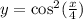 y = { \cos}^{2} ( \frac{x}{4} )