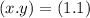 (x.y) = (1.1)