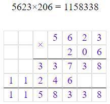 1. Вычисли, записывая в столбик.5623*206653956:3261 425 • 208056385:63​