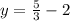 y = \frac{5}{3}-2