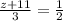 \frac{z+11}{3}=\frac{1}{2}