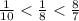 \frac{1}{10} < \frac{1}{8}