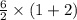 \frac{6}{2} \times (1 + 2)