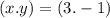 (x.y) = (3. - 1)