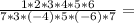 \frac{1*2*3*4*5*6}{7*3*(-4)*5*(-6)*7} =