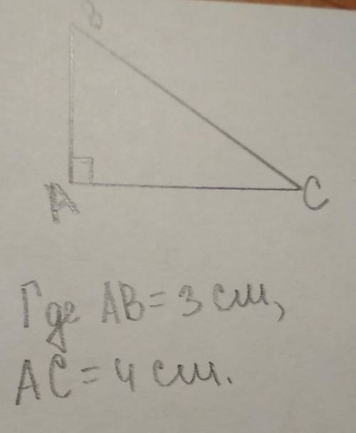 1) начертите прямоугольный треугольник у которого стороны образующие прямой угол равны 3 см и 4 см 1