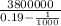 \frac{3800000}{0.19 - \frac{1}{1000} }