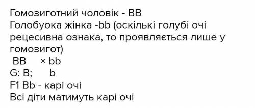 1.У людини русявий колір волосся (А) домінує над темним (а). Гомозиготний рудоволосий чоловік одружи