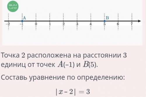 Составь линейное уравнение с одной переменной, содержащее переменную под знаком модуля по указанным