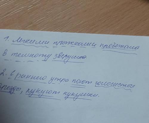 Легкими прыжками пробежала в темноту зверушка. С раннего утра поют голосистые дрозды , кукуют кукушк