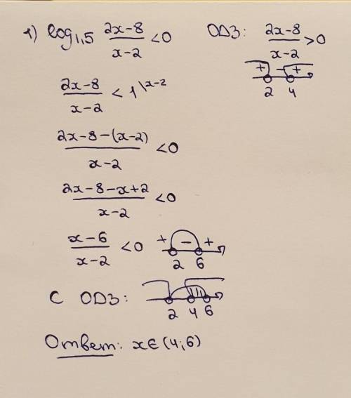 логарифм. неравенствa- решить пошагово с ОДЗ (и желательно с интервалом).