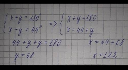 Вычислите узкий угол ромба, если сумма двух его углов равна 264 °?