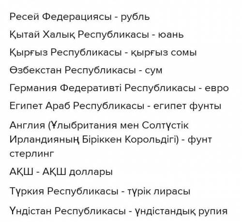 O Теменде аталған елдердің ұлттық атауларын жаз.Ресей,ҚытайҚырғызстанӨзбекстан Үндістан Германия Еги