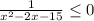 \frac{1}{x^{2}-2x-15 }\leq 0