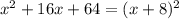 x^2+16x+64=(x+8)^2