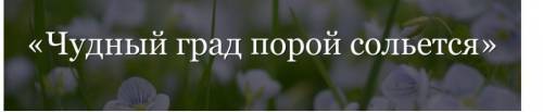 Какую картину описывает автор в стихотворении чудный Град порой сольётся​