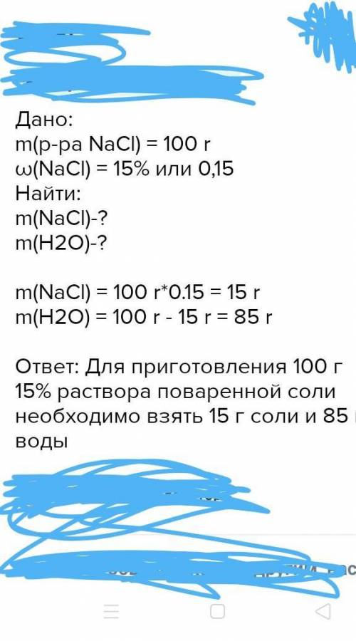 приготовить 85 г раствора соли с массой долей растворенного массовой долей растворенного вещества 0,