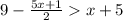 9-\frac{5x+1}{2}x+5