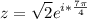 \displaystyle z=\sqrt{2}e^{i*\frac{7\pi }{4}}