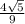 \frac{4\sqrt{5}}{9}