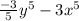 \frac{-3}{5} y^{5} -3x^{5