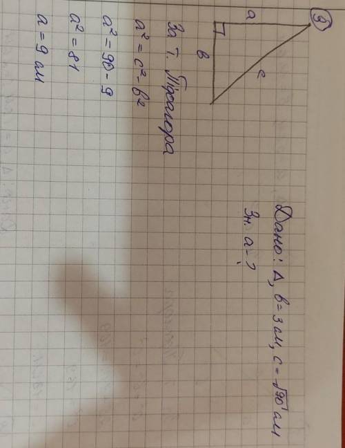 Нехай a і b - катети прямокутного трикутника, c - його гіпотенуза. Знайдіть невідому сторону трикутн