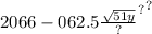 2066 - 06 {2.5 { \frac{ \sqrt{51y} }{?} }^{?} }^{?}