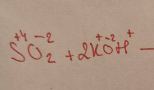 Расставить степени окисления. SO2+2KOH=K2SO3+H2O