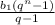 \frac{b_1(q^n-1)}{q-1}